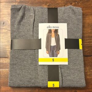 Ella Moss Gray Open-Front Cardigan